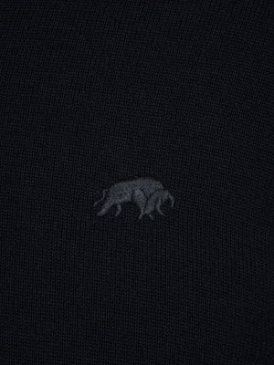 Classic Knitted Polo - Black