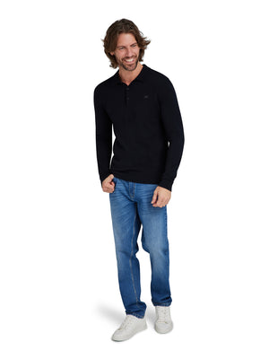Classic Knitted Polo - Black