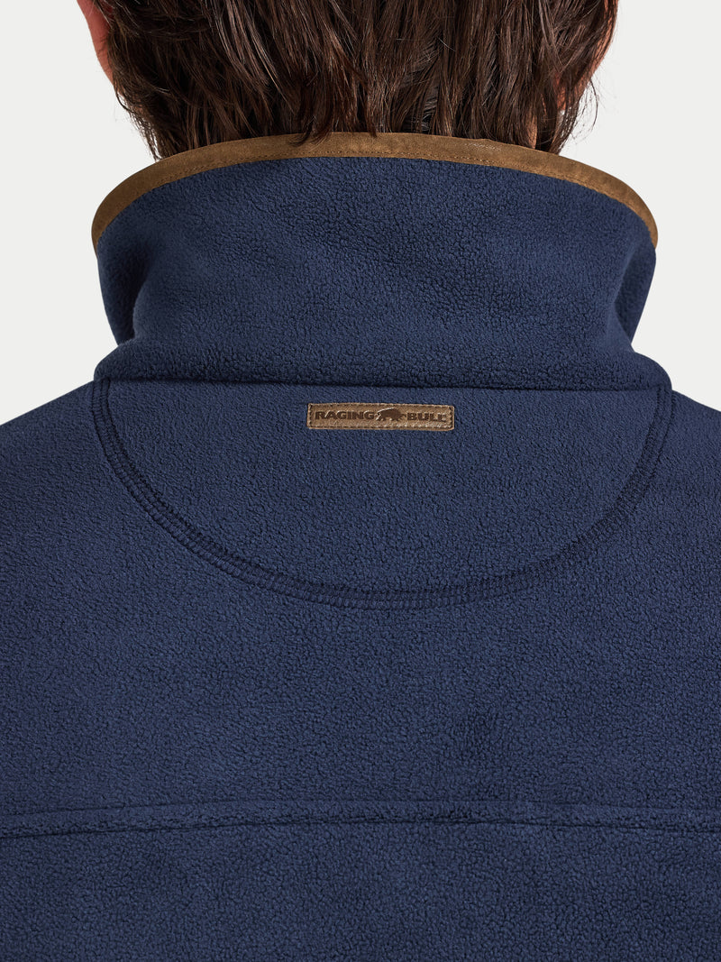 Classic Fleece Zip Through Jacket - Navy
