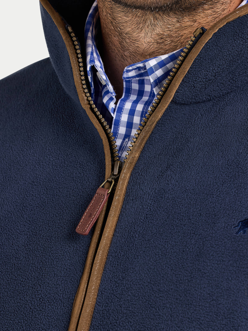 Classic Fleece Zip Through Jacket - Navy