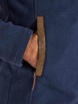 Classic Fleece Zip Through Jacket - Navy