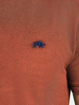Short Sleeve Classic Organic Polo - Burnt Orange