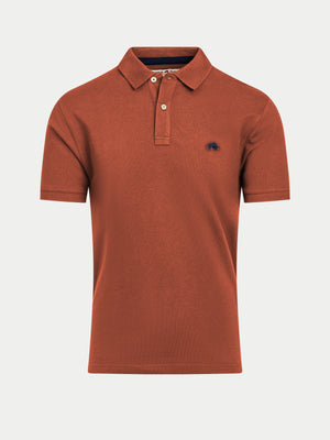 Short Sleeve Classic Organic Polo - Burnt Orange