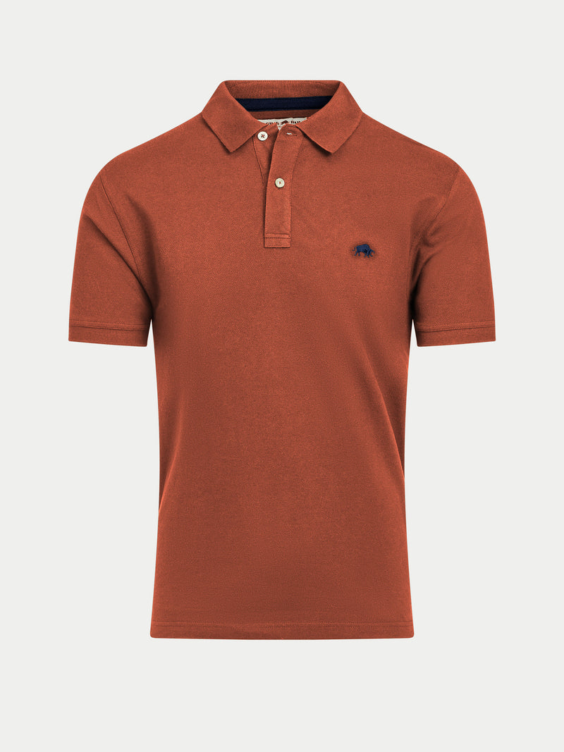 Short Sleeve Classic Organic Polo - Burnt Orange