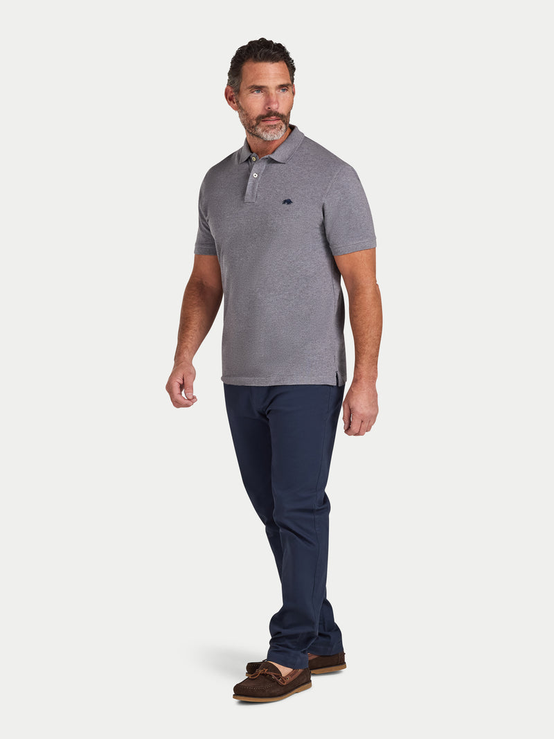 Classic Organic Polo - Grey Marl