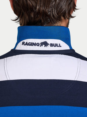 Classic Jersey Contrast Panel Polo - Navy