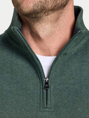 Classic Jersey Quarter Zip Sweat - Forest