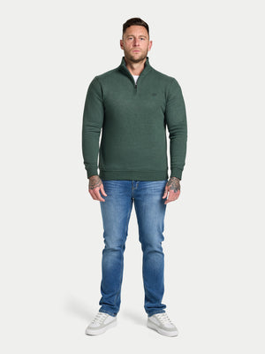 Classic Jersey Quarter Zip Sweat - Forest