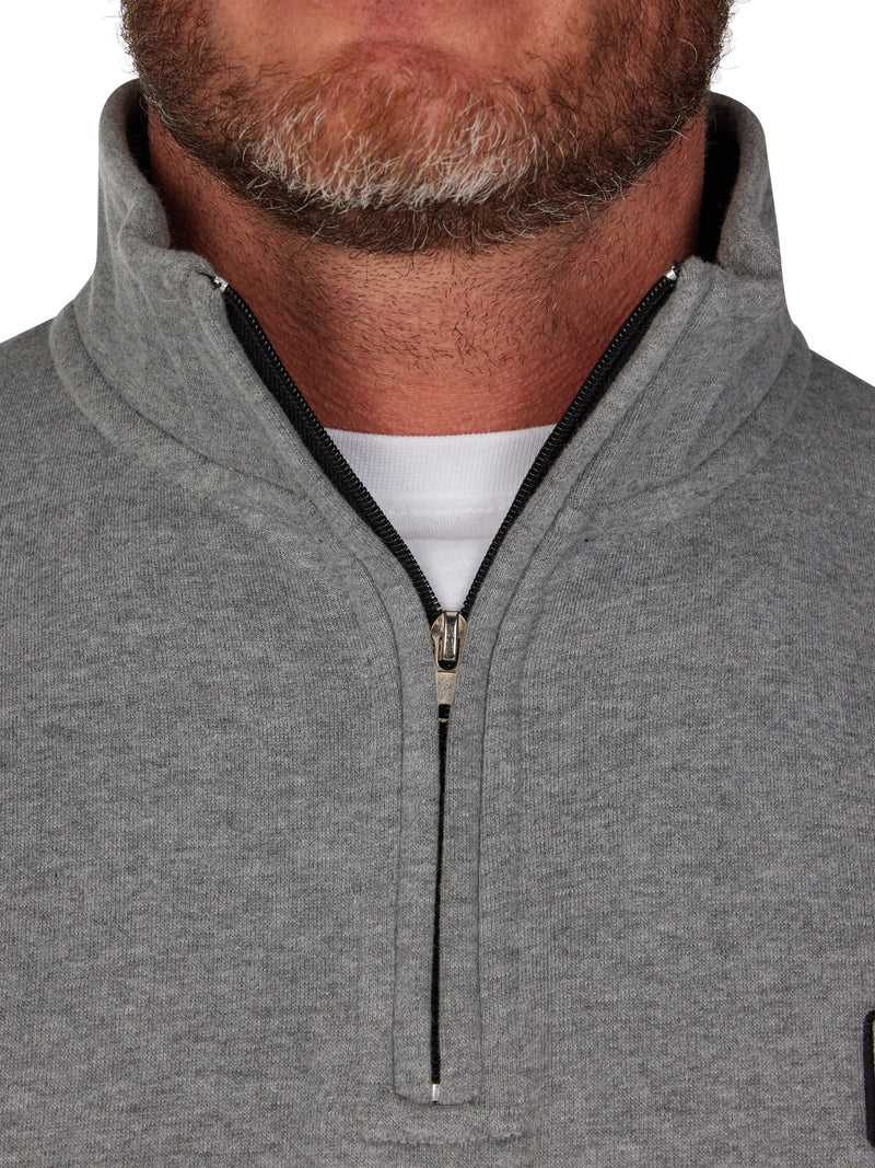 Classic Quarter Zip - Grey Marl