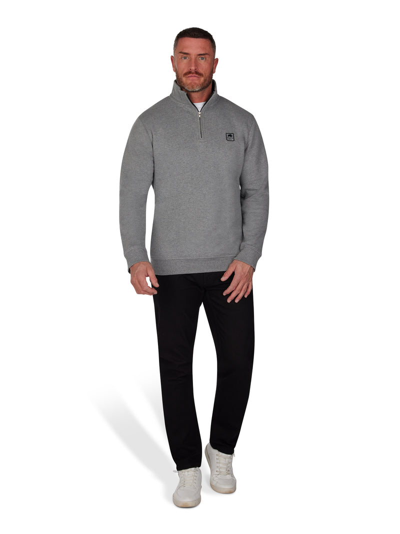 Classic Quarter Zip - Grey Marl