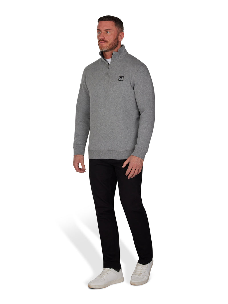 Classic Quarter Zip - Grey Marl