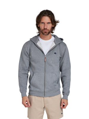 Classic Zip Through Hoodie - Grey Marl