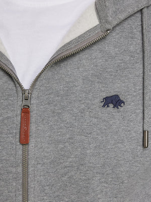 Classic Zip Through Hoodie - Grey Marl