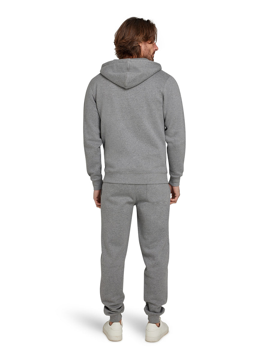 Classic Zip Through Hoodie - Grey Marl – Raging Bull Clothing