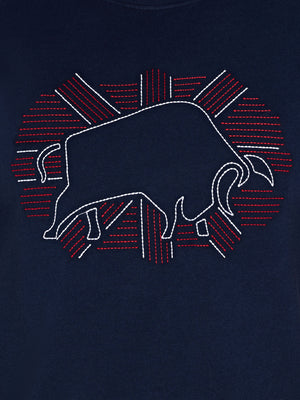 Outburst Union Jack Bull T-Shirt - Navy
