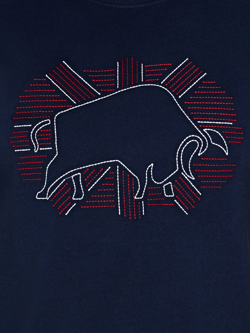 Outburst Union Jack Bull T-Shirt - Navy