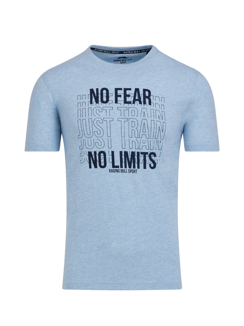 No Fear Just Train T-Shirt - Sky Blue