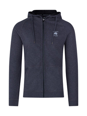 Zip Through Hoodie - Dark Grey Marl