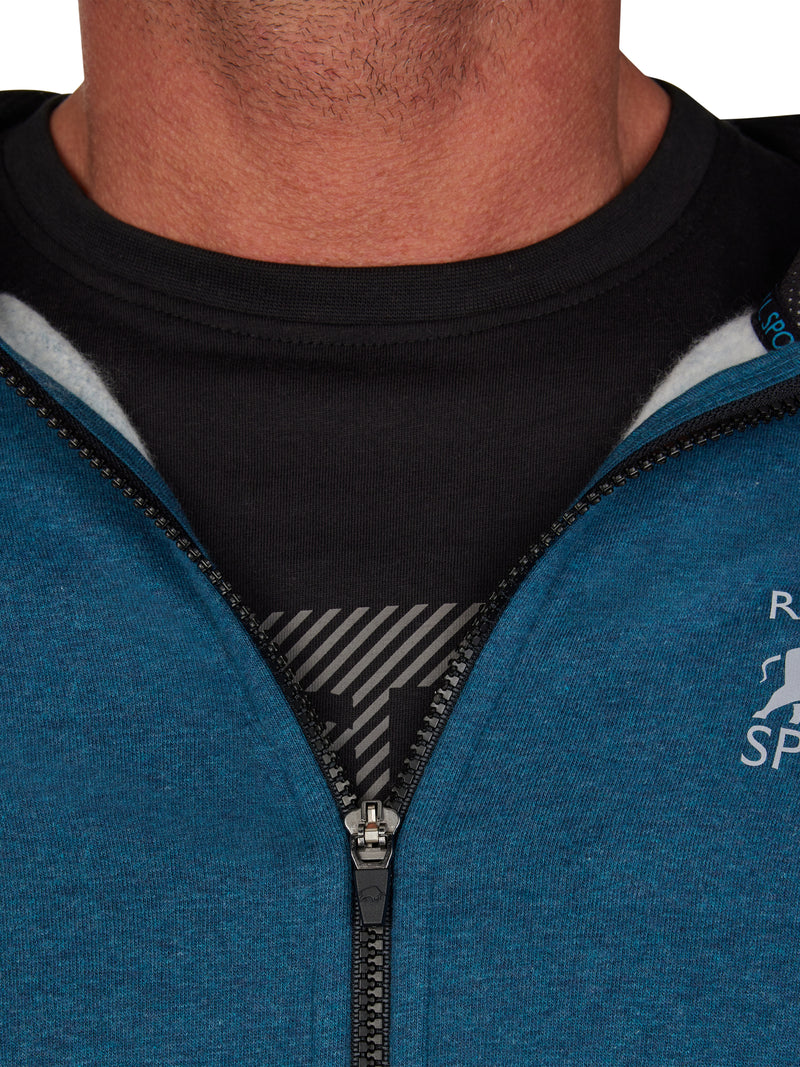 RB Sport Zip Thru Hoodie - Peacock Blue