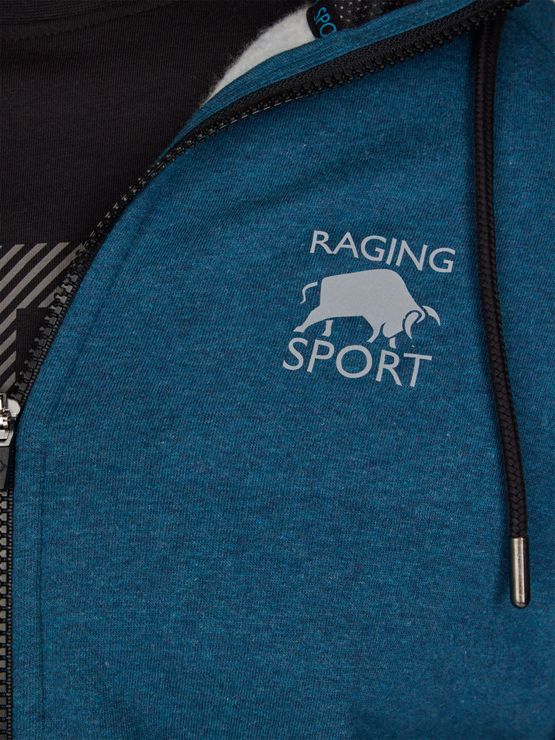 RB Sport Zip Thru Hoodie - Peacock Blue
