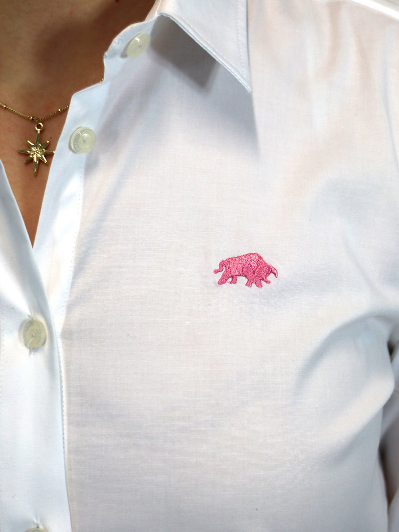 Long Sleeve Lightweight Classic Oxford Shirt - White