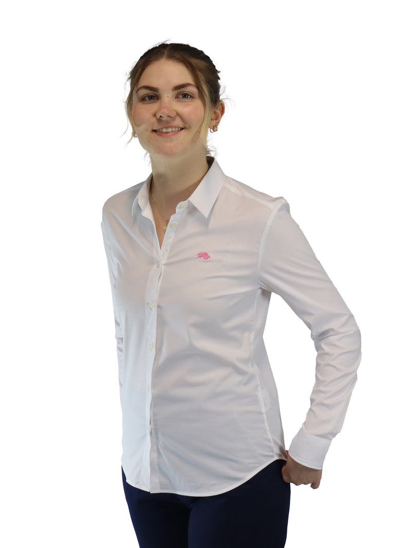 Long Sleeve Lightweight Classic Oxford Shirt - White