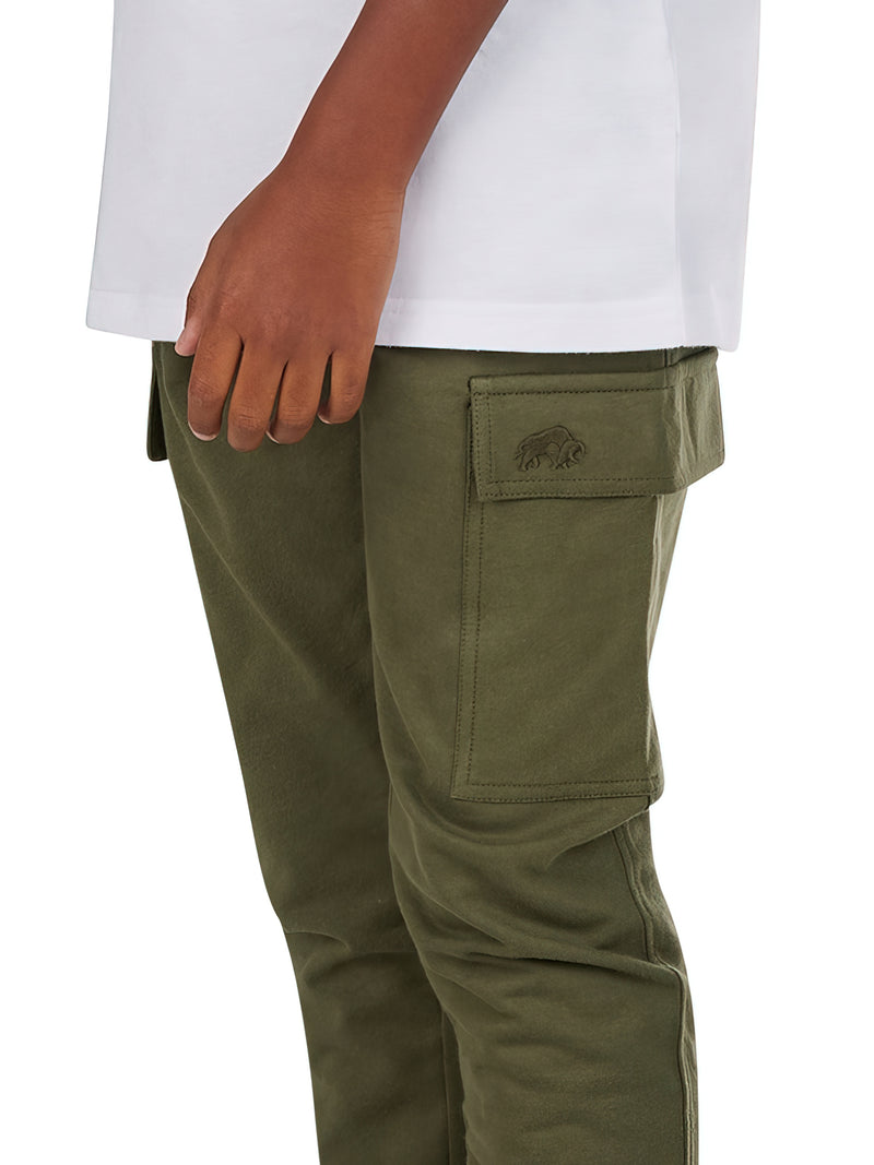 Cuffed Cargo Jogger - Army Green