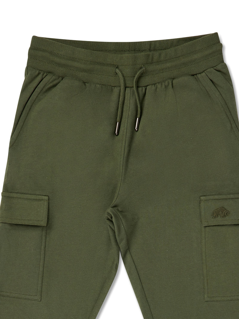 Cuffed Cargo Jogger - Army Green