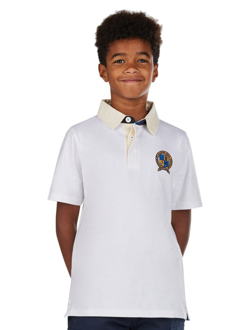 Short Sleeve Crest Rugby - White