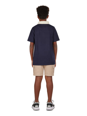 Short Sleeve Crest Rugby - Navy