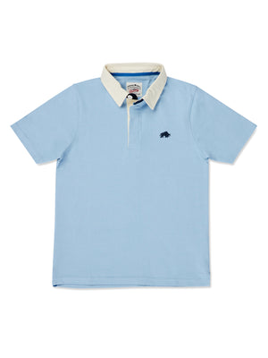 Short Sleeve Signature Rugby - Sky Blue