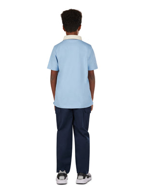 Short Sleeve Signature Rugby - Sky Blue