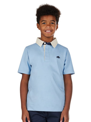 Short Sleeve Signature Rugby - Sky Blue