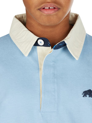 Short Sleeve Signature Rugby - Sky Blue