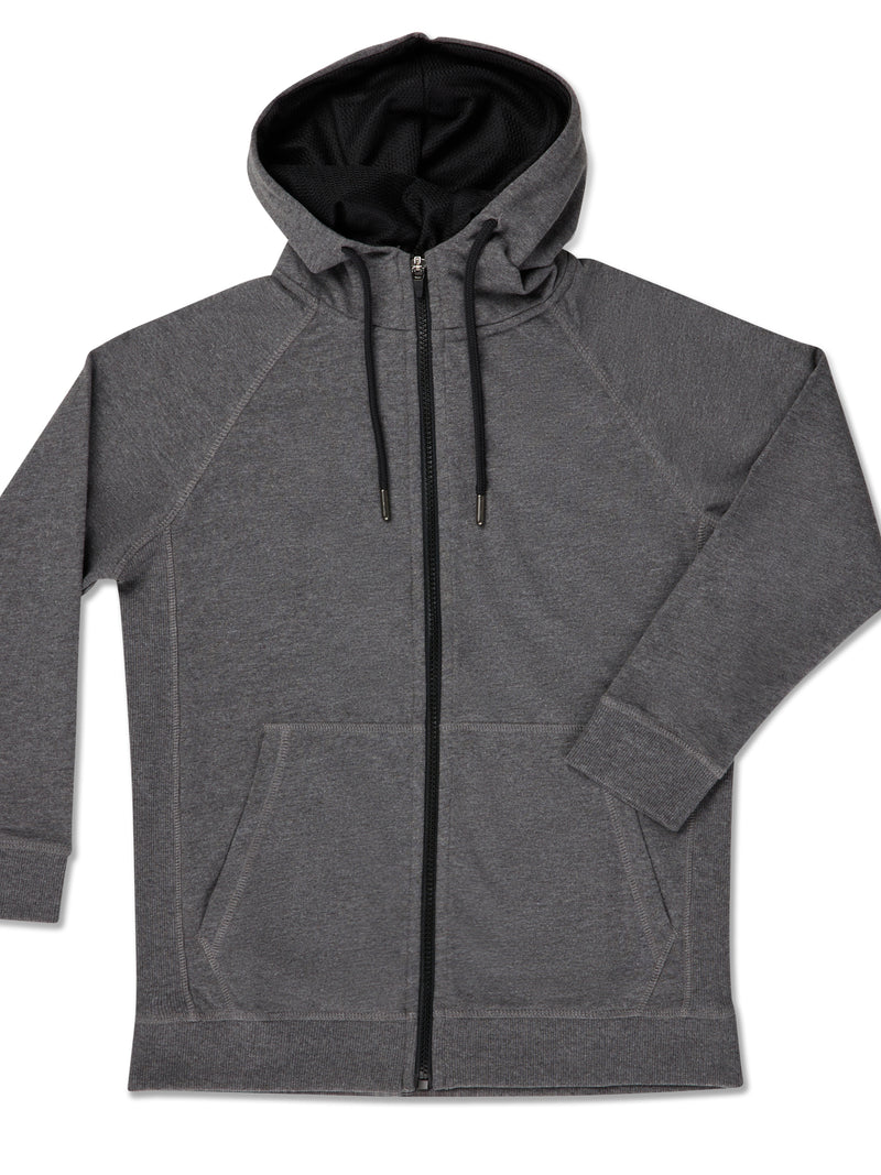 Zip Thru Hoodie - Dark Grey