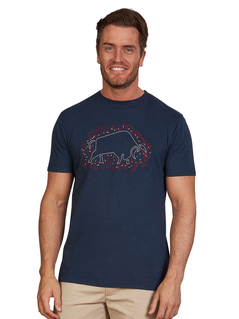 Scatter Stitch T-Shirt - Navy