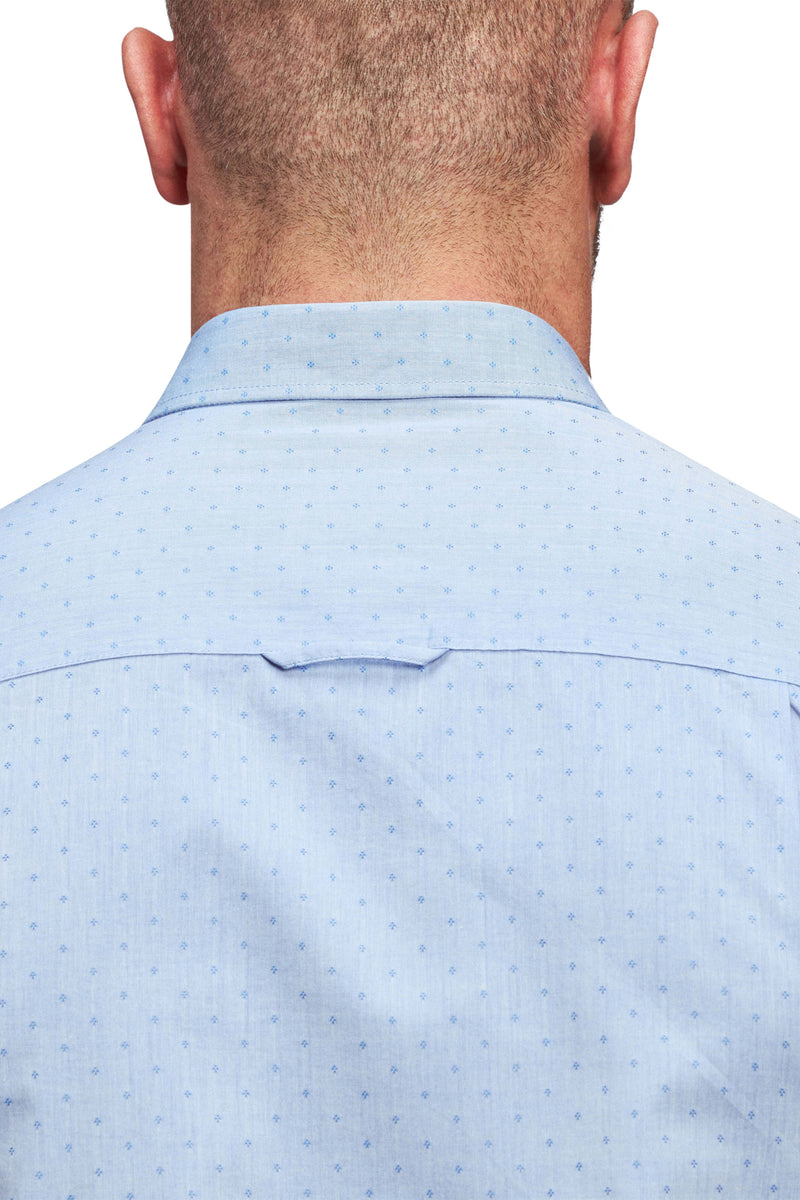 Short Sleeve Dobby Shirt - Sky Blue