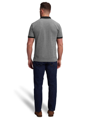 Embroidered Patch Birdseye Polo - Black