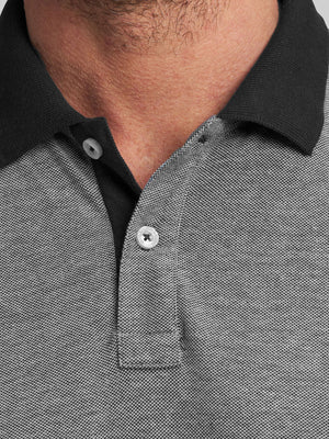 Embroidered Patch Birdseye Polo - Black