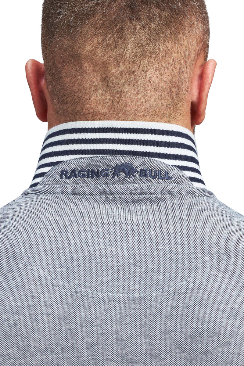 Embroidered Patch Birdseye Polo - Navy