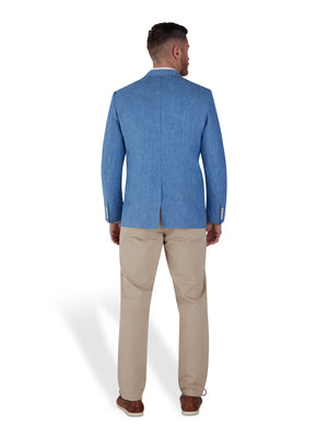 Linen Blazer - Mid Blue