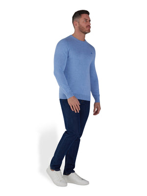 Lightweight Crew Neck Jumper - Sky Blue