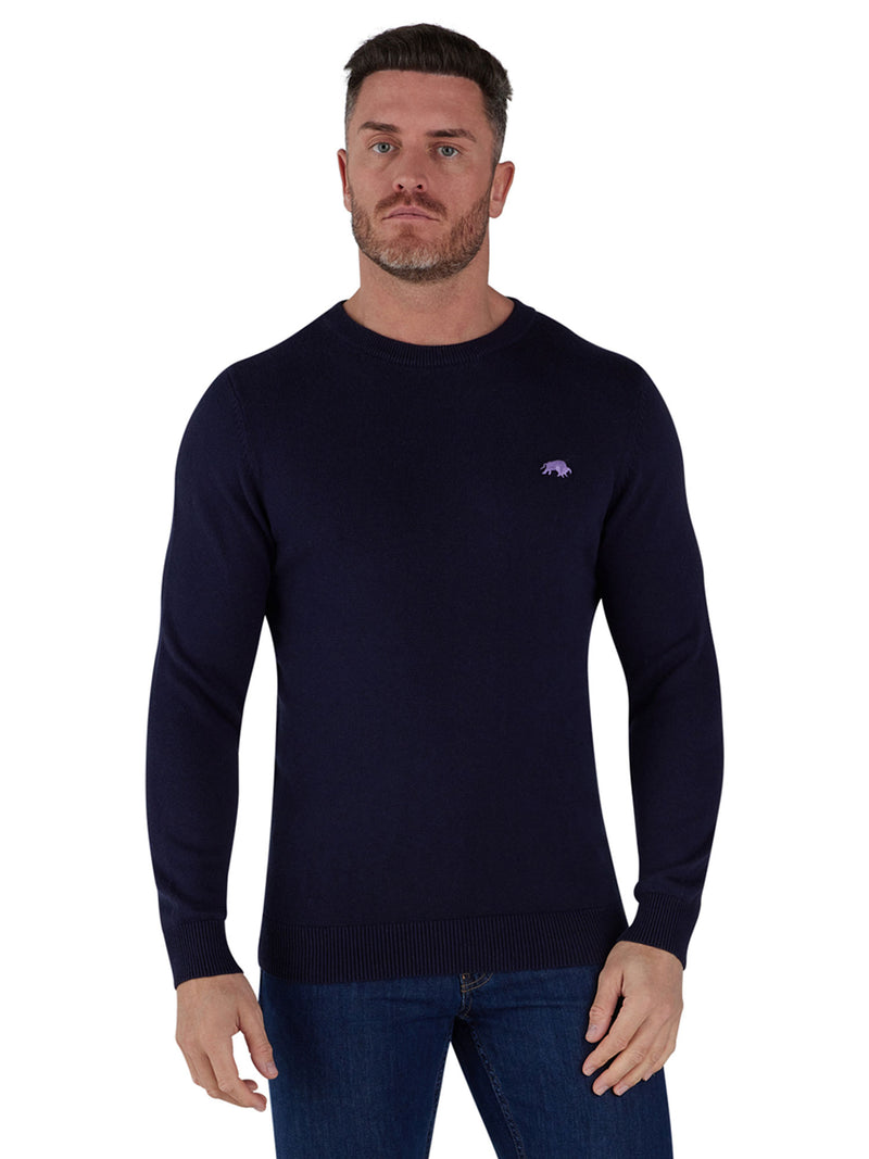 Lightweight Crew Neck Jumper - Navy