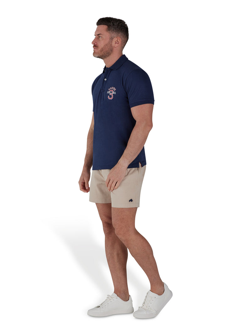 Number 3 Jersey Polo - Navy