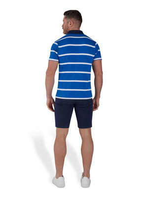 Fine Stripe Rugby - Cobalt Blue