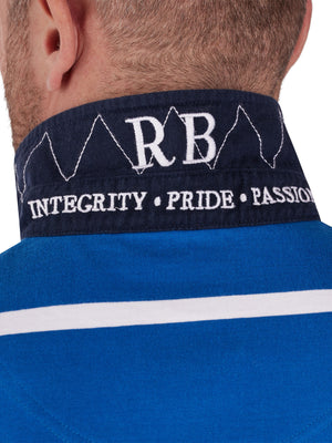 Fine Stripe Rugby - Cobalt Blue