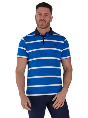 Fine Stripe Rugby - Cobalt Blue