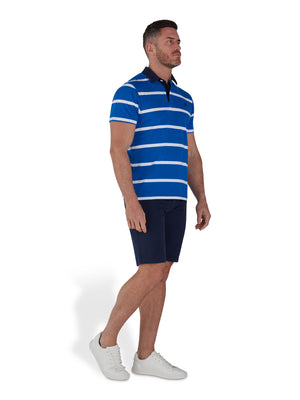 Fine Stripe Rugby - Cobalt Blue