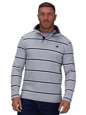 Thin Stripe 1/4 Zip Sweat - Grey