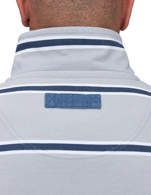 Thin Stripe 1/4 Zip Sweat - Grey